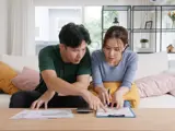 Couple filing taxes